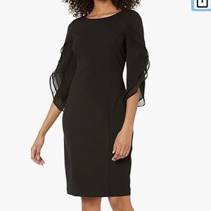 DKNY Women's Dress with 3/4 Chiffon Sleeve NWT
